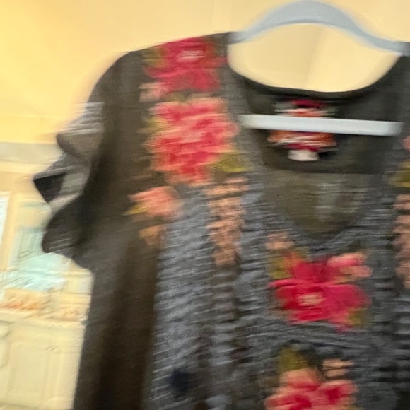 Johnny Was Davis Drape Floral Tunic Dress - Picture 6 of 7